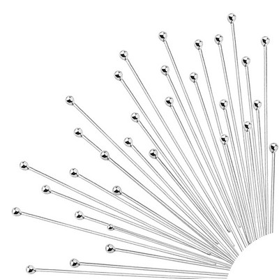 50 vnt / 100 vnt nerūdijančio plieno rutulinių galvučių kaiščiai, paauksuoti smeigtukai.