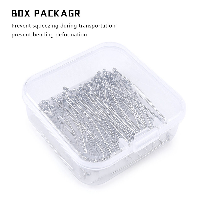 50 vnt / 100 vnt nerūdijančio plieno rutulinių galvučių kaiščiai, paauksuoti smeigtukai.