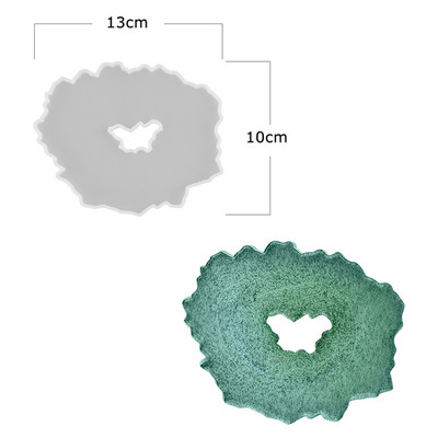Голяма правоъгълна чиния Смола Форма Плодов диск Чай Тава UV смола Мухъл Подложка за чаши Силиконови форми Художествени занаяти Инструменти за показване на бижута