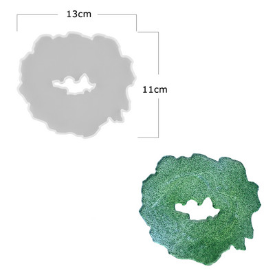 Голяма правоъгълна чиния Смола Форма Плодов диск Чай Тава UV смола Мухъл Подложка за чаши Силиконови форми Художествени занаяти Инструменти за показване на бижута