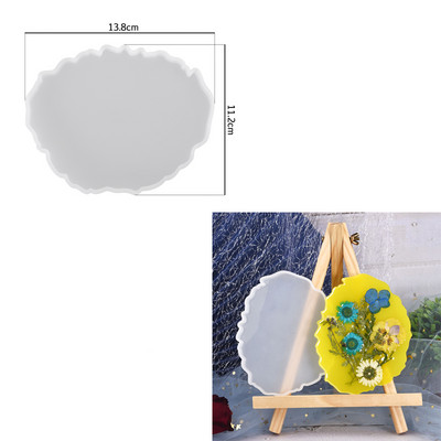 Голяма правоъгълна чиния Смола Форма Плодов диск Чай Тава UV смола Мухъл Подложка за чаши Силиконови форми Художествени занаяти Инструменти за показване на бижута