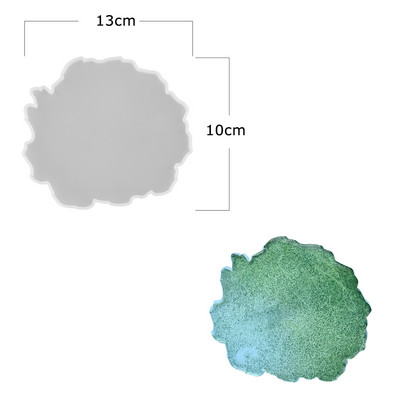 Голяма правоъгълна чиния Смола Форма Плодов диск Чай Тава UV смола Мухъл Подложка за чаши Силиконови форми Художествени занаяти Инструменти за показване на бижута