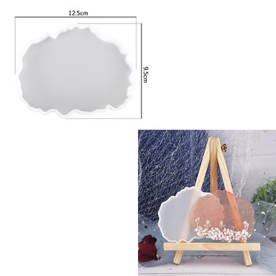 Голяма правоъгълна чиния Смола Форма Плодов диск Чай Тава UV смола Мухъл Подложка за чаши Силиконови форми Художествени занаяти Инструменти за показване на бижута