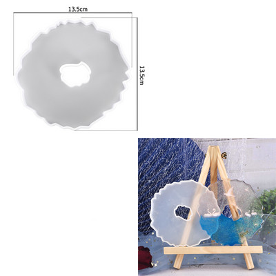 Голяма правоъгълна чиния Смола Форма Плодов диск Чай Тава UV смола Мухъл Подложка за чаши Силиконови форми Художествени занаяти Инструменти за показване на бижута