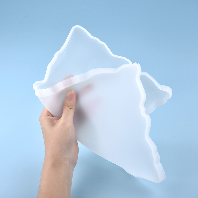 Голяма правоъгълна чиния Смола Форма Плодов диск Чай Тава UV смола Мухъл Подложка за чаши Силиконови форми Художествени занаяти Инструменти за показване на бижута