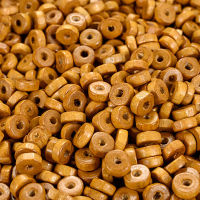100/200/500db 8mm vegyes színű természetes fa gyöngyök fa lapos kerek laza távtartó gyöngyök barkácsoláshoz karkötő-kiegészítők
