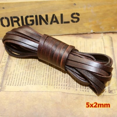 REGELIN 2 метра ретро кафе телешка кожена каишка Находки 2/3/4/5/6/8/10 мм плосък/кръгъл кожен шнур Струна Въже Направи си сам гривна