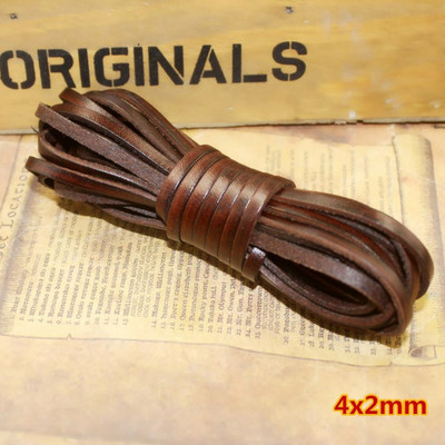 REGELIN 2 метра ретро кафе телешка кожена каишка Находки 2/3/4/5/6/8/10 мм плосък/кръгъл кожен шнур Струна Въже Направи си сам гривна