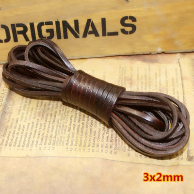 REGELIN 2 метра ретро кафе телешка кожена каишка Находки 2/3/4/5/6/8/10 мм плосък/кръгъл кожен шнур Струна Въже Направи си сам гривна