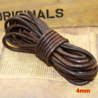 REGELIN 2 метра ретро кафе телешка кожена каишка Находки 2/3/4/5/6/8/10 мм плосък/кръгъл кожен шнур Струна Въже Направи си сам гривна