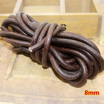 REGELIN 2 метра ретро кафе телешка кожена каишка Находки 2/3/4/5/6/8/10 мм плосък/кръгъл кожен шнур Струна Въже Направи си сам гривна