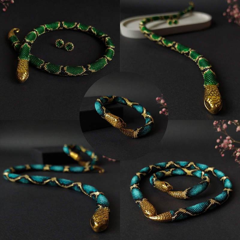 10 seturi de cârlige de închizători de șarpe de culoare argintiu antic/auriu se potrivesc cu șnur din piele de 7 mm, brățară, colier, capac de capăt, conectori pentru fabricarea de bijuterii