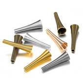 12 бр. Метални пружинни фуниеобразни дистанционни мъниста Капачки Направи си сам Консумативи за мъниста Конусна пружина Намотка Крайни капачки за изработка на бижута Аксесоари