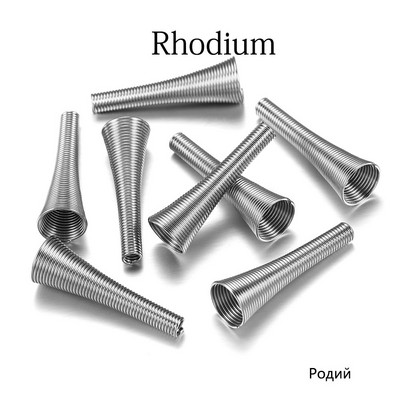 12 бр. Метални пружинни фуниеобразни дистанционни мъниста Капачки Направи си сам Консумативи за мъниста Конусна пружина Намотка Крайни капачки за изработка на бижута Аксесоари