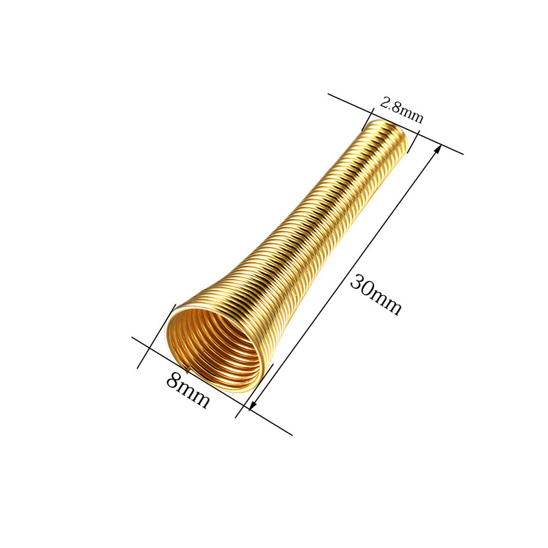 12 бр. Метални пружинни фуниеобразни дистанционни мъниста Капачки Направи си сам Консумативи за мъниста Конусна пружина Намотка Крайни капачки за изработка на бижута Аксесоари