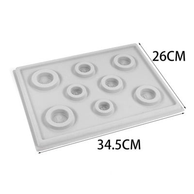 Сива флокирана дъска за мъниста Гривна Организатор за мъниста Тава за изработка на бижута Работни маси Размер Измервателна плоча Инструмент за занаяти Аксесоари