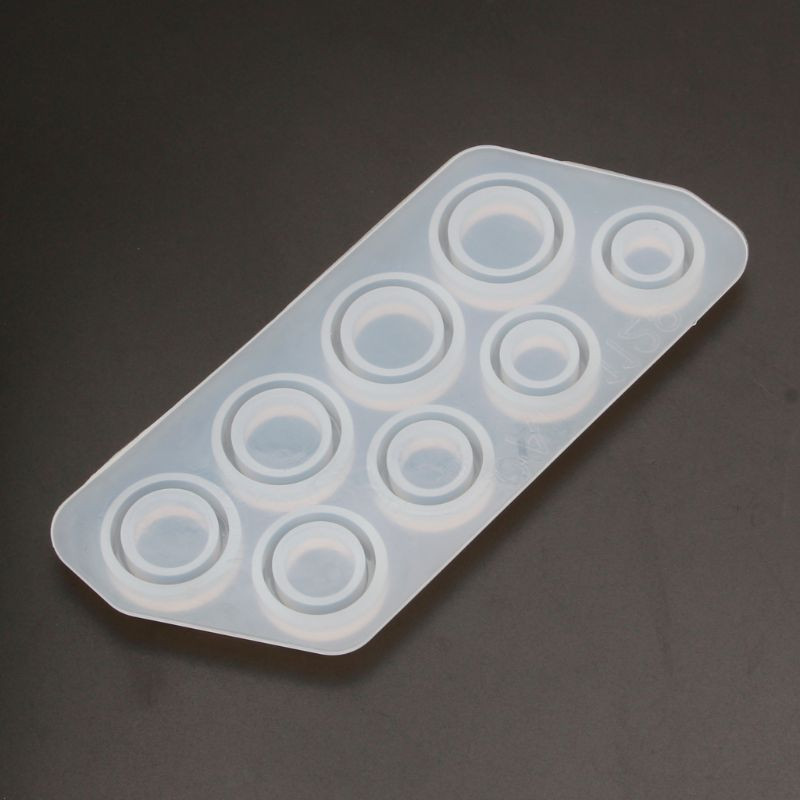 8 vnt. Įvairių dydžių žiedas silikoninė forma dervos papuošalams dervos liejimo forma, JAV dydis 5-12