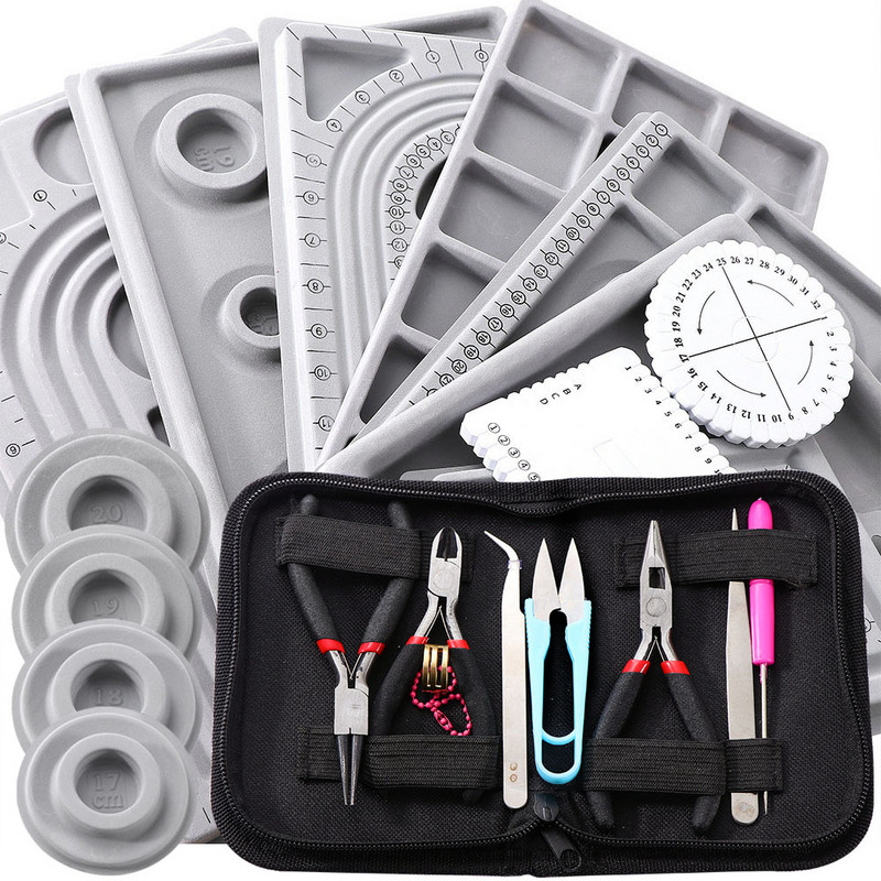 Направи си сам гривна, колие, бижута с мъниста, изработване на дъска от мъниста, кутия за съхранение, дизайн на тава, занаятчийски инструмент за измерване, аксесоари