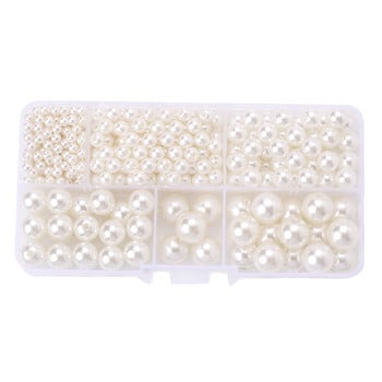 Επίπεδο στρογγυλό πολυμερές πηλό Spacer Beads Kit Charms Elastic String Pearl Box για Δαχτυλίδια κατασκευής κοσμημάτων DIY Σετ χειροποίητα αξεσουάρ