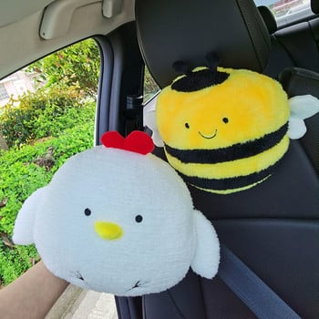 Kawaii Car Neck Μαξιλάρι Bee Car Headrest Μαξιλάρια λαιμού Μαξιλάρι Chick Ταξιδιωτικό Μαξιλάρι Ζώνη ασφαλείας Protect Cute Car Seat Pillow Headrest