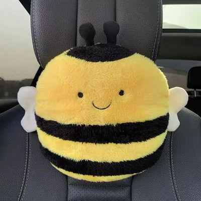 Kawaii autós nyakpárna Bee autós fejtámla nyakpárnák párna csaj utazó párna biztonsági öv védelme aranyos autósülés párna fejtámla