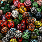 20/50 komada 10 mm obojene drvene perle s prirodnim uzorkom leoparda Ručno izrađene labave perle s odstojnicima za izradu nakita Dodaci za DIY narukvice