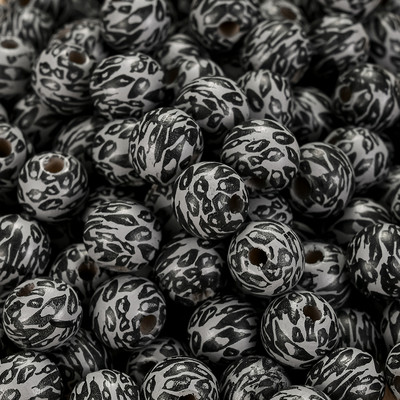 20/50 komada 10 mm obojene drvene perle s prirodnim uzorkom leoparda Ručno izrađene labave perle s odstojnicima za izradu nakita Dodaci za DIY narukvice