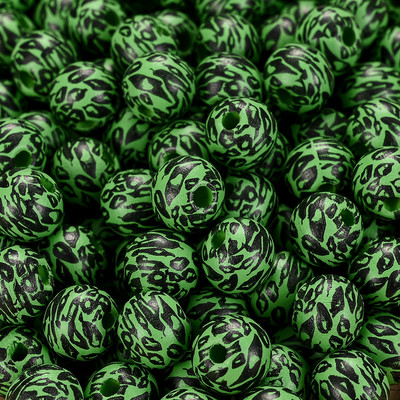 20/50 komada 10 mm obojene drvene perle s prirodnim uzorkom leoparda Ručno izrađene labave perle s odstojnicima za izradu nakita Dodaci za DIY narukvice