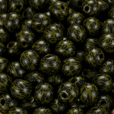 20/50 komada 10 mm obojene drvene perle s prirodnim uzorkom leoparda Ručno izrađene labave perle s odstojnicima za izradu nakita Dodaci za DIY narukvice