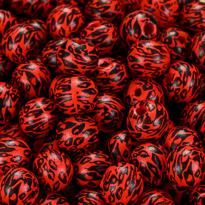 20/50 komada 10 mm obojene drvene perle s prirodnim uzorkom leoparda Ručno izrađene labave perle s odstojnicima za izradu nakita Dodaci za DIY narukvice