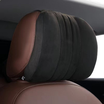 Υψηλής ποιότητας Memory Foam Μαξιλάρι προσκέφαλου αυτοκινήτου S-Class Μαλακό μαξιλάρι Suede ύφασμα Άνετο μαξιλάρι λαιμού Μαξιλάρια καθίσματος