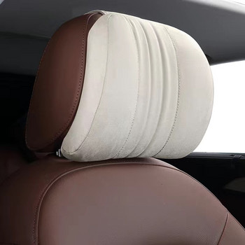 Υψηλής ποιότητας Memory Foam Μαξιλάρι προσκέφαλου αυτοκινήτου S-Class Μαλακό μαξιλάρι Suede ύφασμα Άνετο μαξιλάρι λαιμού Μαξιλάρια καθίσματος