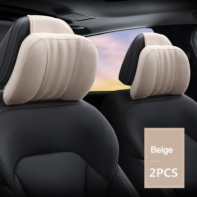 Aukštos kokybės atminties putplasčio automobilio galvos atramos pagalvė S klasės minkšta pagalvė, zomšinis audinys, patogios kaklo pagalvės sėdynės pagalvėlės atrama