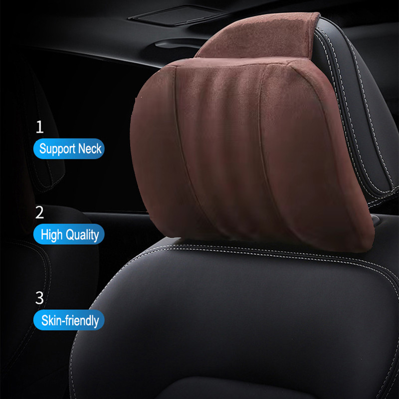 Aukštos kokybės atminties putplasčio automobilio galvos atramos pagalvė S klasės minkšta pagalvė, zomšinis audinys, patogios kaklo pagalvės sėdynės pagalvėlės atrama