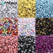 Στρογγυλές ακρυλικές χάντρες σε απόσταση 7 χιλιοστών Σύμβολο ειρήνης χάντρες για κοσμήματα κατασκευή βραχιολιών κολιέ DIY αξεσουάρ Χονδρική