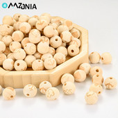 10 komada 16 mm prirodne drvene perle s nasumičnim uzorkom, okrugle labave perle za izradu nakita, narukvica, DIY ogrlica, pribor s perlama