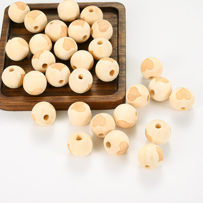 10 komada 16 mm prirodne drvene perle s nasumičnim uzorkom, okrugle labave perle za izradu nakita, narukvica, DIY ogrlica, pribor s perlama