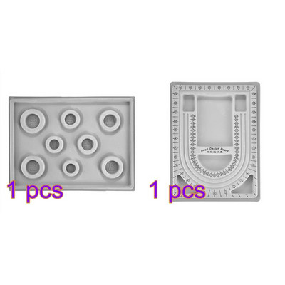 Flocked bead lenta karoliukais papuošalų gamybos matavimo įrankis „pasidaryk pats“ apyrankės, karolių priedai, paieškos organizatoriaus padėklas amatų įrankis