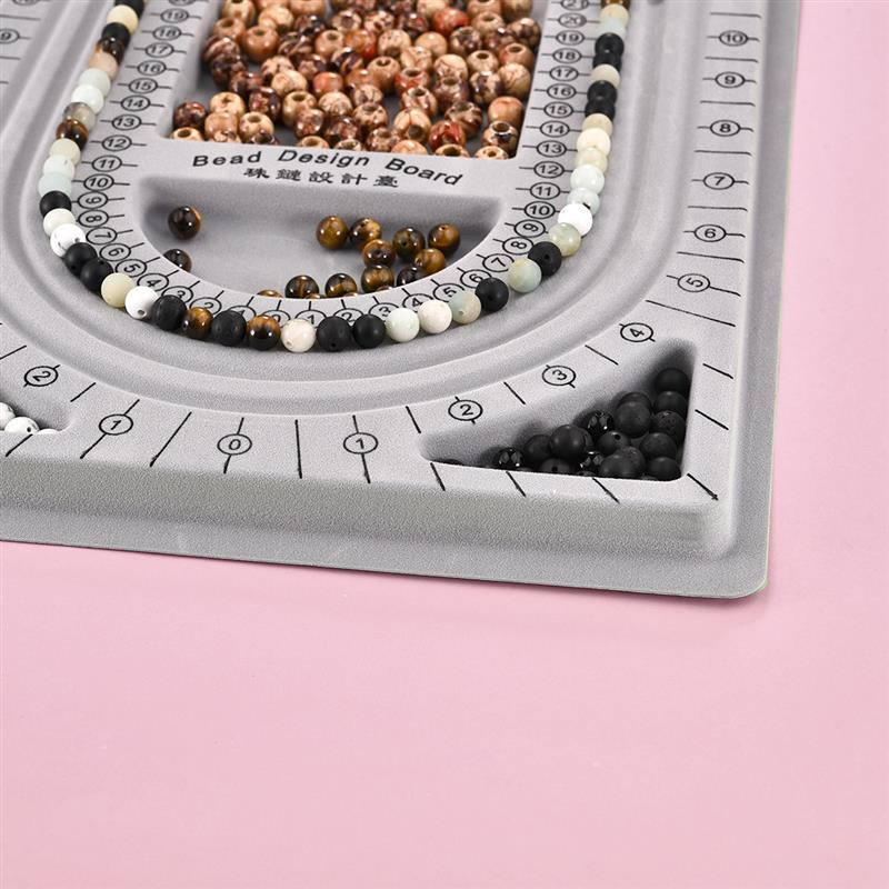 Flocked bead lenta karoliukais papuošalų gamybos matavimo įrankis „pasidaryk pats“ apyrankės, karolių priedai, paieškos organizatoriaus padėklas amatų įrankis