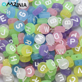 100 komada 4*7 mm mješovitih okruglih perli sa slovima abecede privjesci Višebojna akrilna narukvica Ogrlica za izradu nakita DIY dodaci