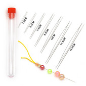 5 TK avatud kumerad pärlimisnõelad Ehete valmistamise tööriistad Roostevabast terasest nõel helmeste keermestamiseks DIY kaelakee käevõru