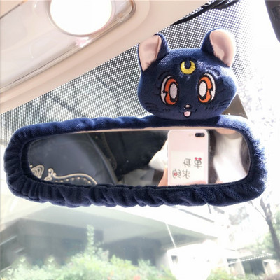 Nouă pernă pentru tetieră cu desene animate drăguță mașină Luna cap de pisică pernă de pluș pentru gât Scaun mașină pernă pentru tetiera Kawaii Accesorii auto pentru fete