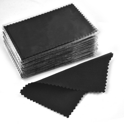 50/10 db 8x8cm-es ezüst polírozó kendő Ékszertisztító foltossággátló, újrafelhasználható puha törlőkendő