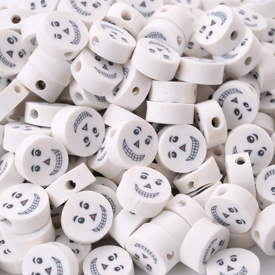 30/50/100 kom/lot Božićne labave perle Perle od polimerske gline Snježne pahuljice Djed Božićnjak perle za izradu nakita DIY narukvica Ogrlica