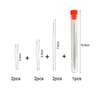 1σετ Ανοιχτό Big Eye Beading Needles Κολιέ με χάντρες Βραχιόλι Εργαλεία από ανοξείδωτο ατσάλι καρφίτσες με βελόνες για προμήθειες κοσμημάτων