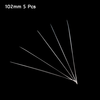 WLYeeS 5Pcs Zakrivljene igle za perle sa središnjim otvorom Alati od nehrđajućeg čelika Igle za perle Uvlačenje konaca Uzica Jednostavna izrada nakita