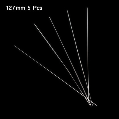WLYeeS 5Pcs Zakrivljene igle za perle sa središnjim otvorom Alati od nehrđajućeg čelika Igle za perle Uvlačenje konaca Uzica Jednostavna izrada nakita