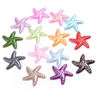 50 komada 20 mm morske zvijezde ABS imitacija bisera zakrpa višebojni materijal za uljepšavanje mobitela diy nakit krem smola dodaci