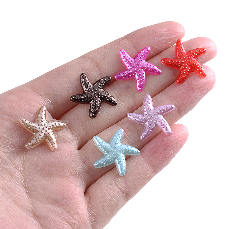 50 komada 20 mm morske zvijezde ABS imitacija bisera zakrpa višebojni materijal za uljepšavanje mobitela diy nakit krem smola dodaci