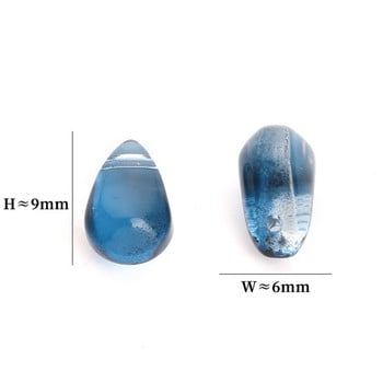 6*9 мм прозрачни овални капки вода мъниста Кристални дистанционни мъниста за ръчно изработени бижута, висулка Направи си сам талисмани, материал за гривна, 30 бр.